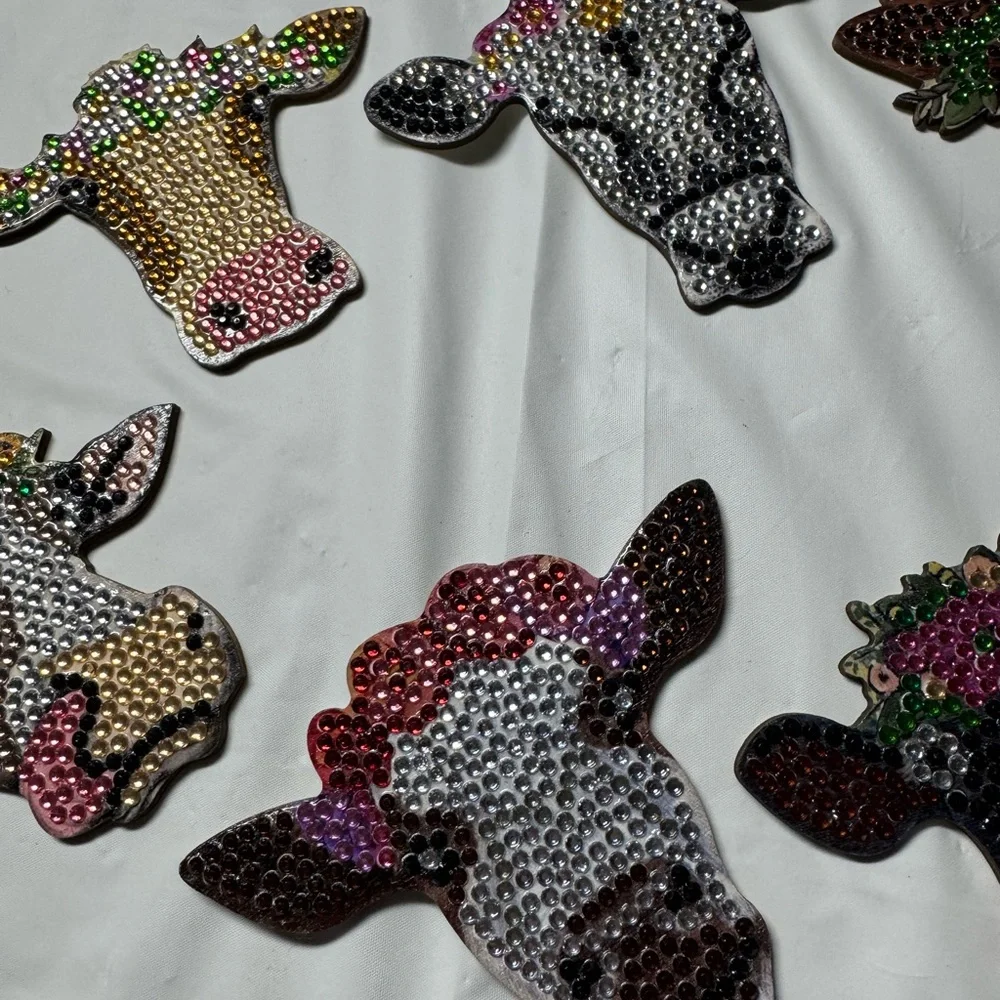 Colorful Cow Coaster Set - Picture 4 of 6